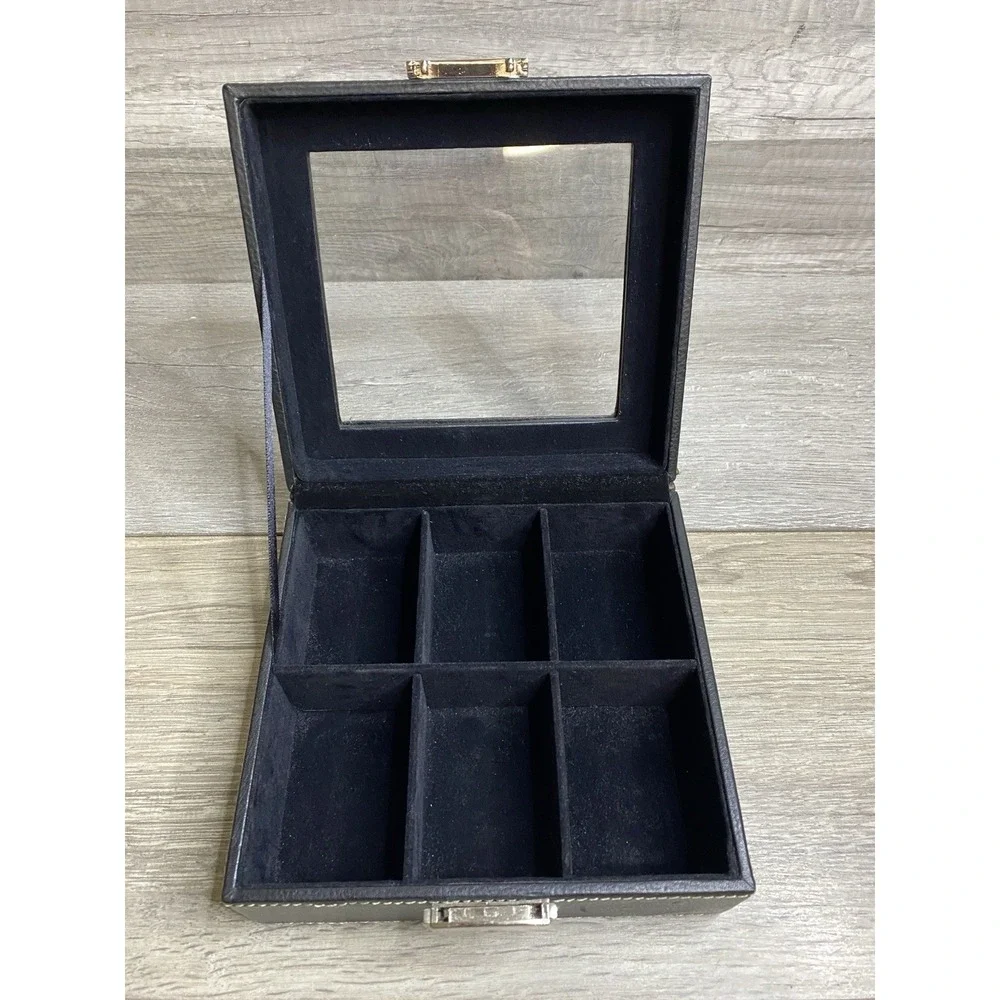 Fossil Watch Display Case Jewelry Box Organizer Storage Container Holder Black